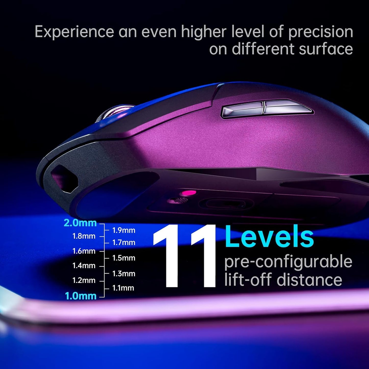 RAPOO VT9Pro Wireless, Gaming Mouse 26K DPI Lightweight Esports Mouse with 10 Buttons