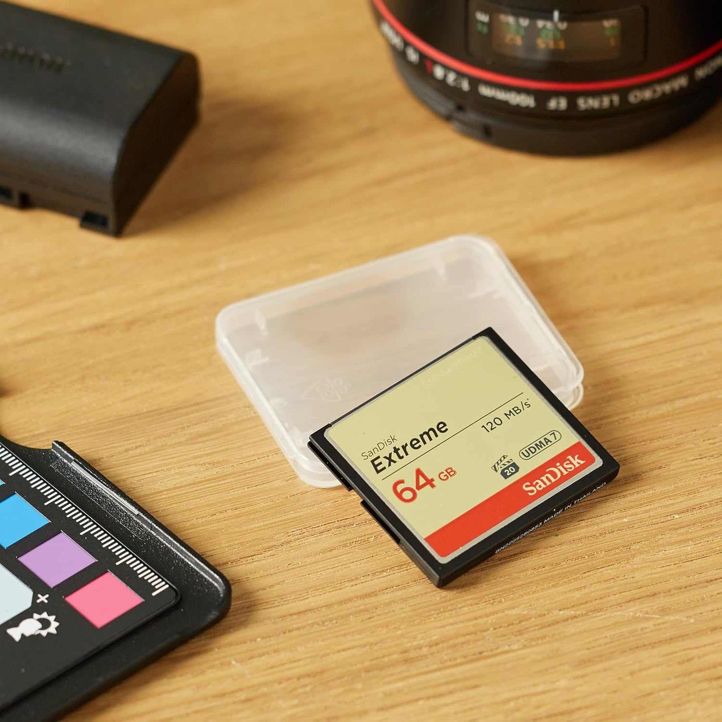SanDisk Extreme 64GB CompactFlash Memory Card for cameras.