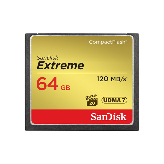 SanDisk Extreme 64GB CompactFlash Memory Card – Durable and fast CF card for professional photography and videography