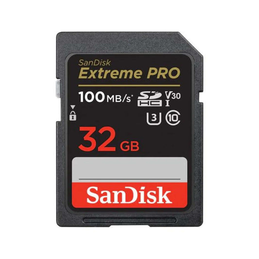 SanDisk Extreme Pro SDXC UHS-I Memory Card 32GB – high-performance SD card with fast read/write speeds for professional photography and videography