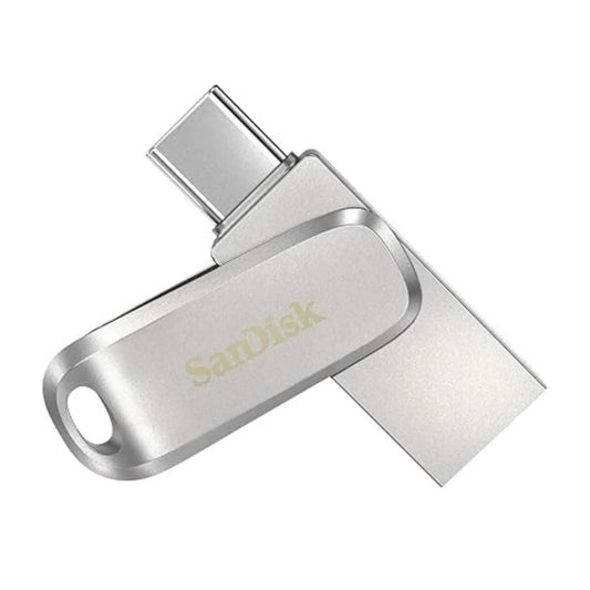 SanDisk Ultra Dual Drive Luxe USB Type-C Flash Drive featuring sleek design and USB 3.1 connectivity, available in 32GB, 64GB, 128GB, 256GB, and 1TB storage options