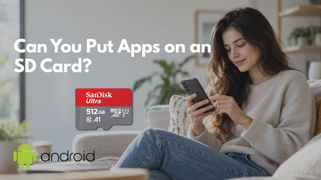 A woman holding an Android phone 