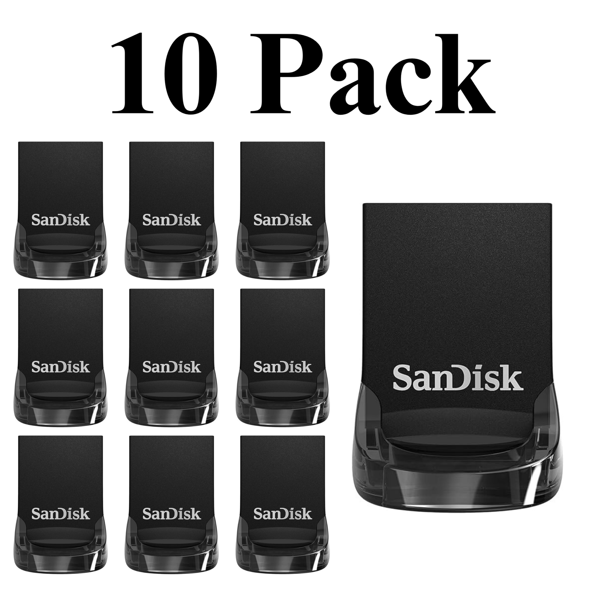 10 Pack SanDisk Ultra Fit USB 3.2 Gen 1 Flash Drive – compact and high-performance USB 3.2 Gen 1 flash drives bulk pack for reliable data storage and fast transfer speeds