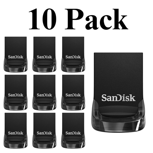10 Pack SanDisk Ultra Fit USB 3.2 Gen 1 Flash Drive – compact and high-performance USB 3.2 Gen 1 flash drives bulk pack for reliable data storage and fast transfer speeds