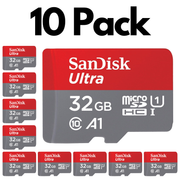 Lot de 10 cartes mémoire SanDisk Ultra microSDXC UHS-I avec adaptateur SD – C10, A1, Full HD