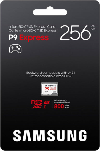 Carte mémoire microSD Express Samsung P9 Express microSDXC – Jusqu'à 800 Mo/s, U3, C10
