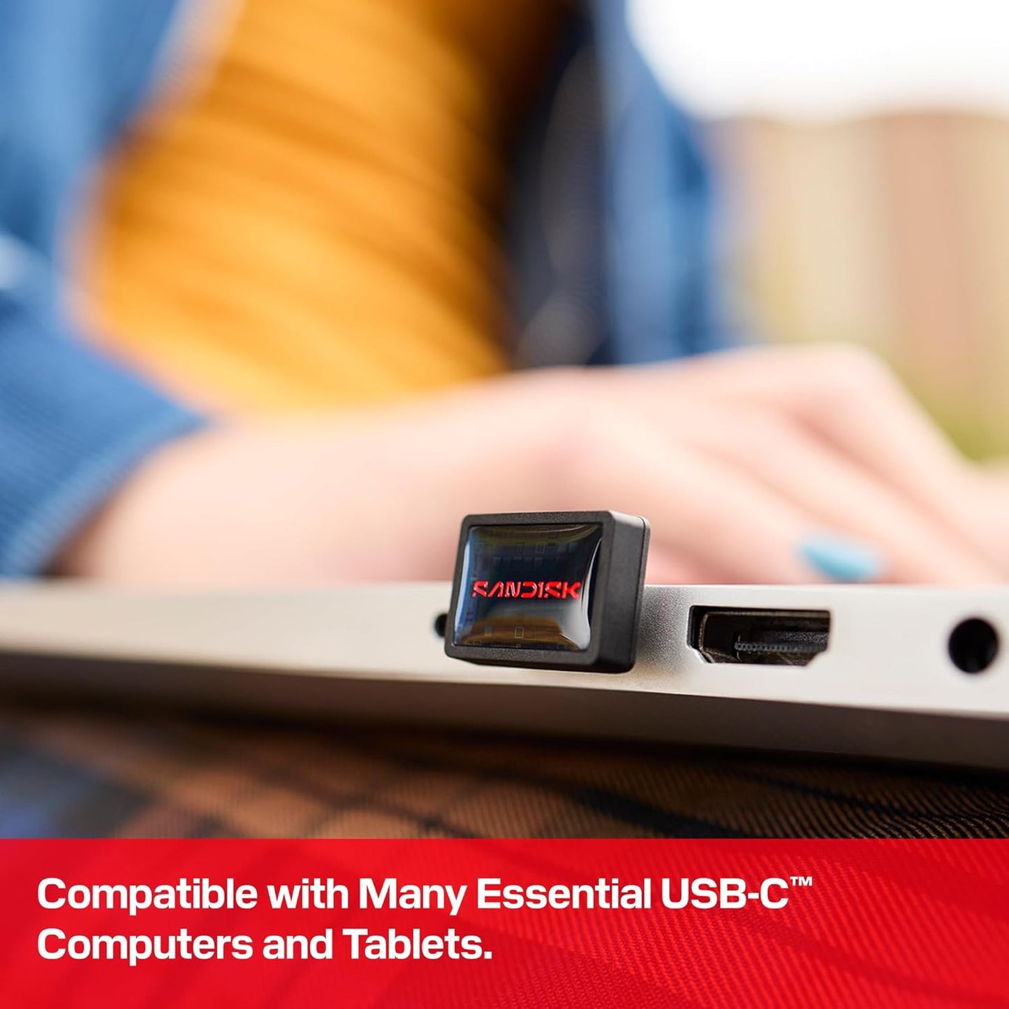 SANDISK Extreme Fit USB-C Flash Drive – USB 3.2 Gen 1, Up to 400MB/s