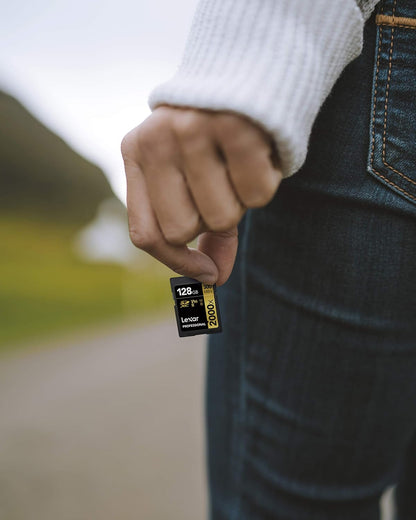 Lexar Professional 2000x 128GB SDXC UHS-II, SD Card up to 300MB/s for DSLR and Cinema-Quality Video
