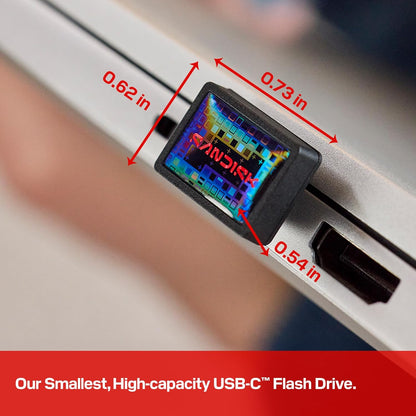 SANDISK Extreme Fit USB-C Flash Drive – USB 3.2 Gen 1, Up to 400MB/s