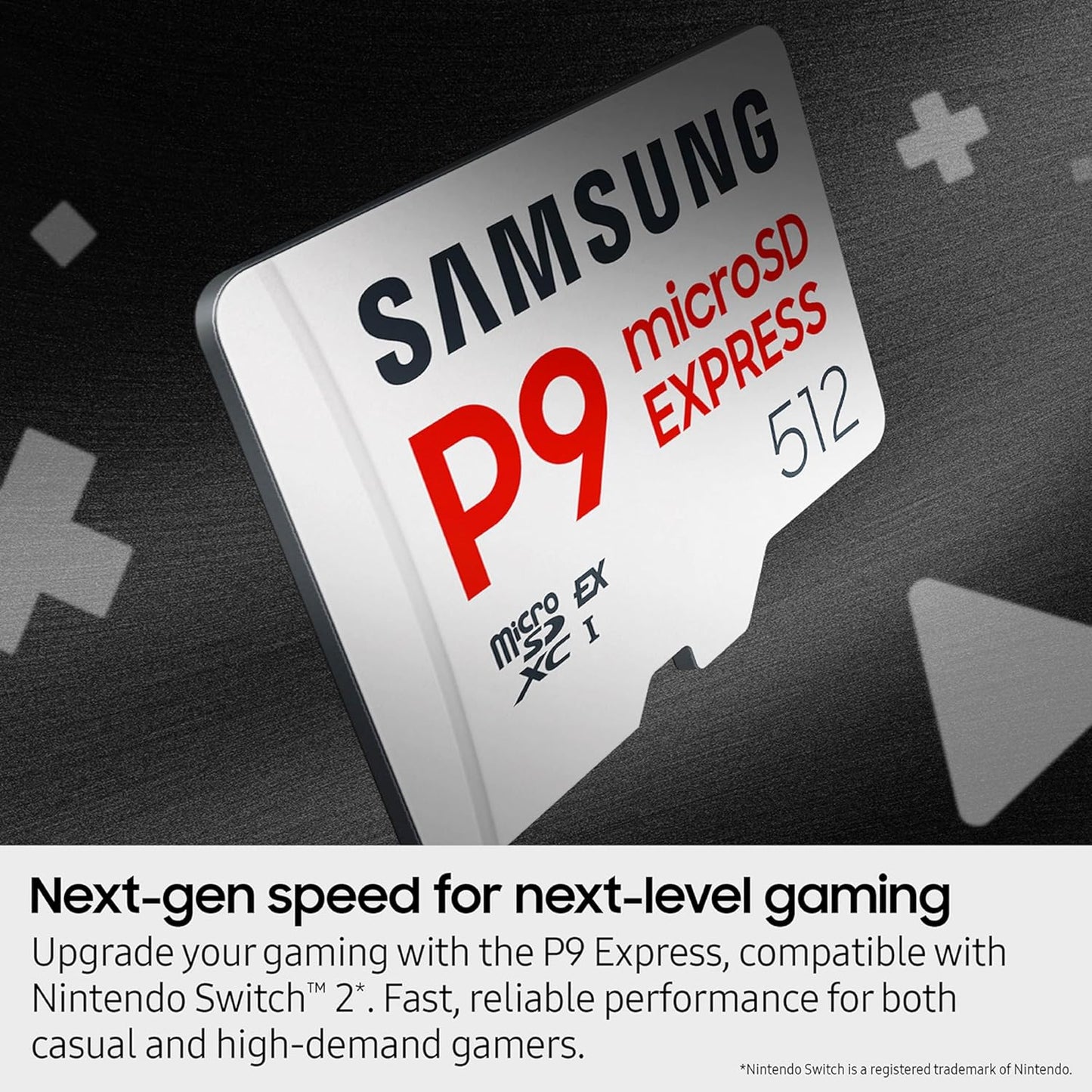 Carte mémoire microSD Express Samsung P9 Express microSDXC – Jusqu'à 800 Mo/s, U3, C10