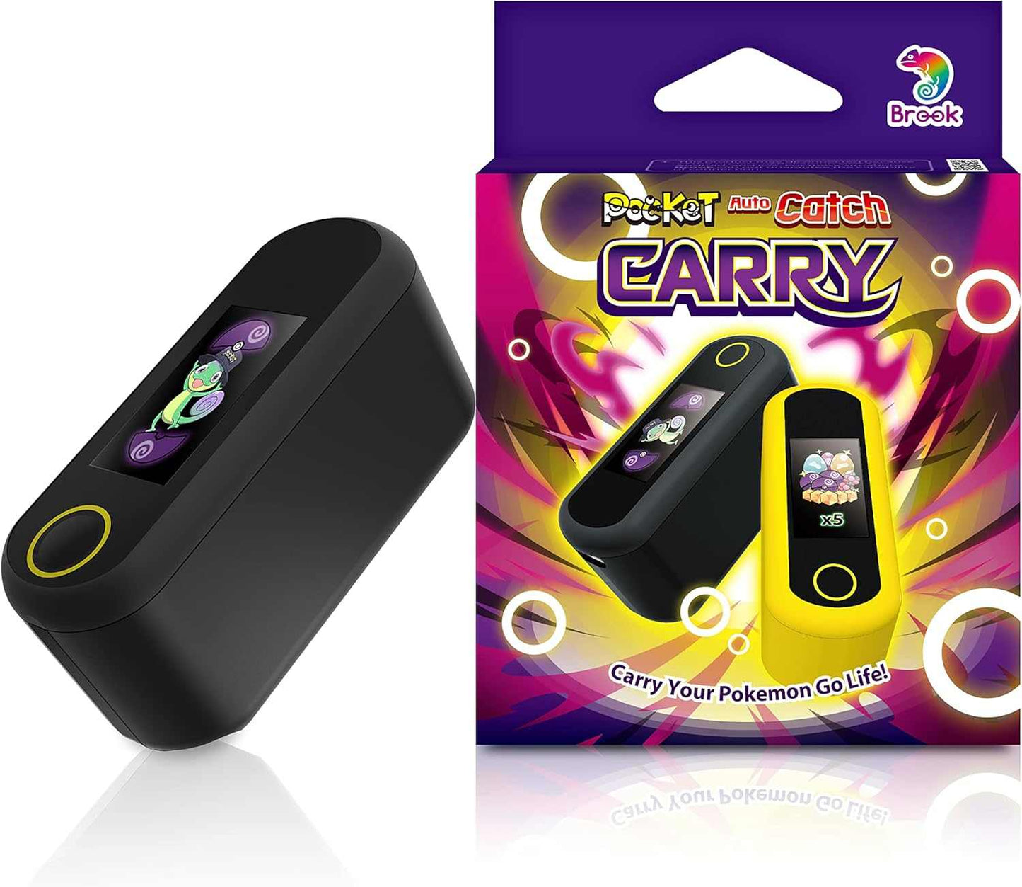 Brook Pocket Auto Catch Carry – Dual Accounts Portable Auto Catcher Accessory for Pocket Monsters, Phantom Black Edition