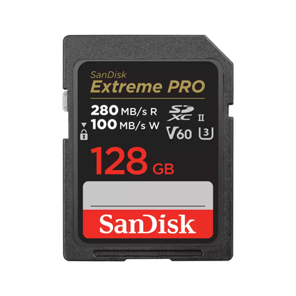 SanDisk Extreme PRO SDXC UHS-II SD Memory Card – V60, U3, 6K & 4K UHD