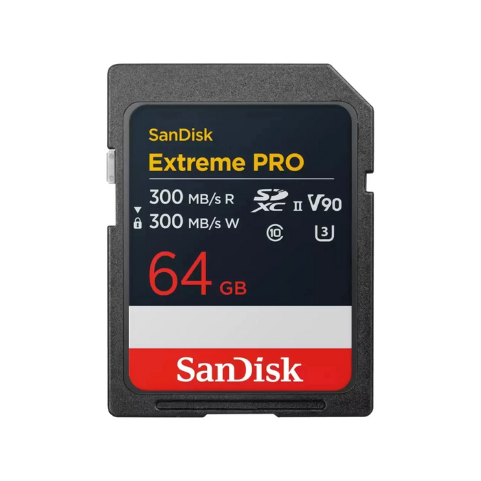 SanDisk Extreme PRO SDXC UHS-II SD Memory Card – V90, U3, C10, 8K & 4K UHD Compatible