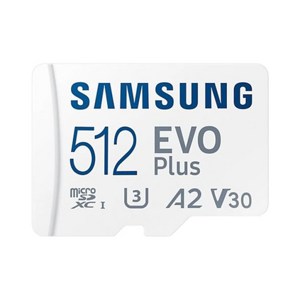 Samsung EVO Plus microSD Memory Card with Adapter UHS-1 SDR104 – 512GB microSDXC Memory Card