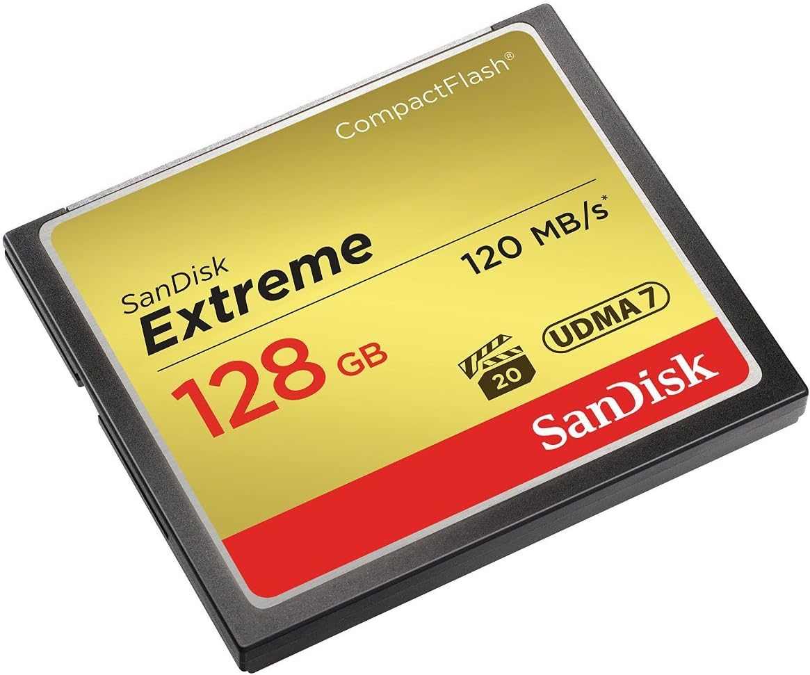 SanDisk Extreme 128GB CompactFlash Memory Card – Reliable and high-capacity CF card for professional photo and video storage