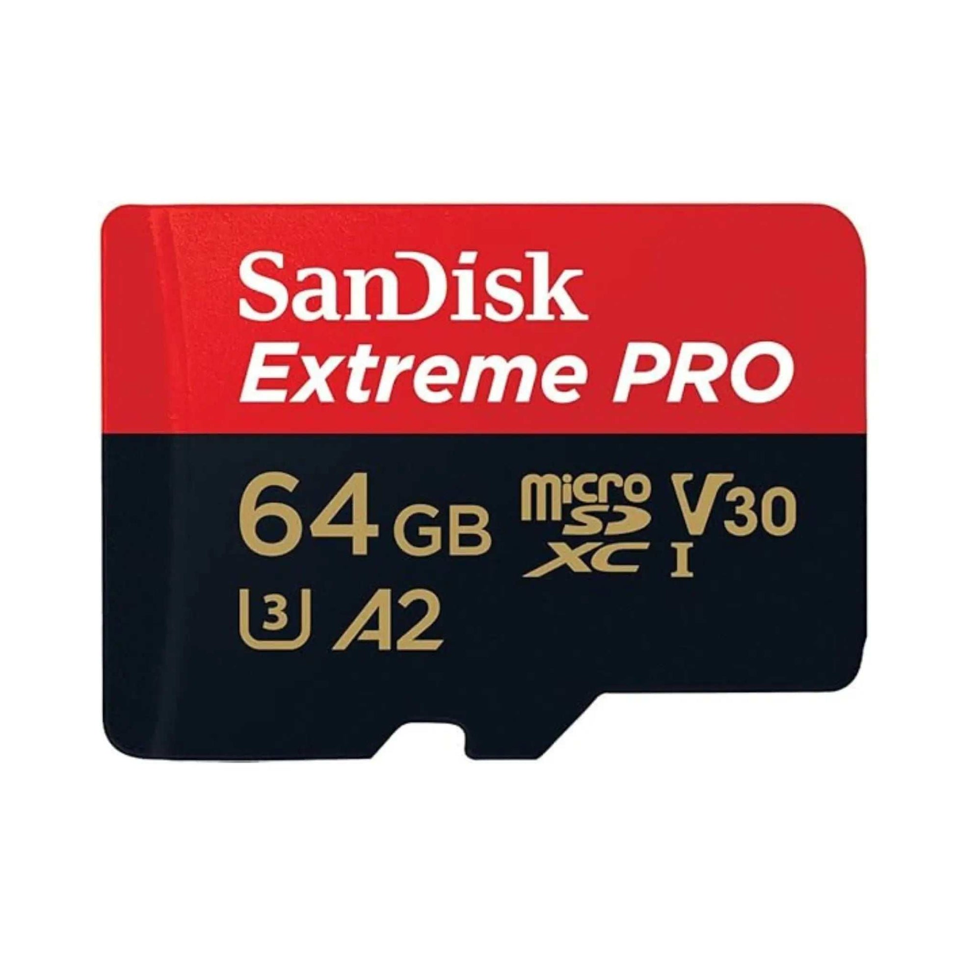 SanDisk Extreme Pro MicroSD UHS-I Card 64GB – high-performance microSD card for 4K UHD video and fast data transfer