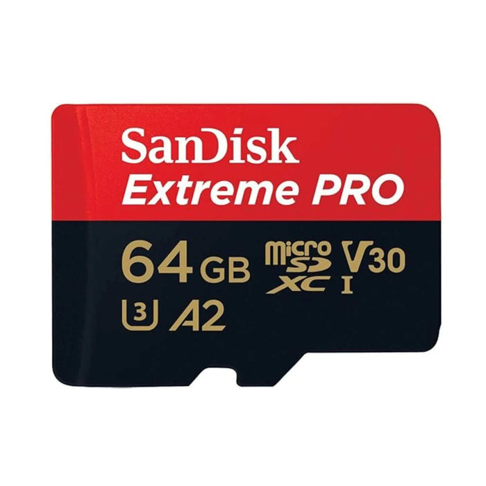 SanDisk Extreme PRO microSDXC UHS-I Memory Card with SD Adapter – U3, A2, C10, 4K UHD