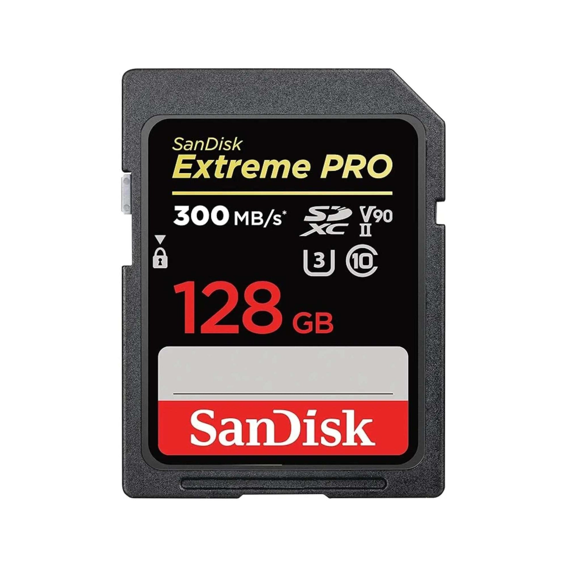 SanDisk Extreme Pro SDXC UHS-II Memory Card 128GB – reliable and high-capacity storage for professional photo and video use