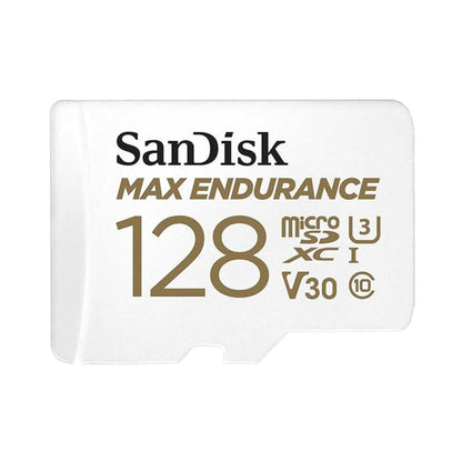 SanDisk Max Endurance MicroSDXC Card 128GB – long-lasting memory card optimized for home monitoring and dash cam recording