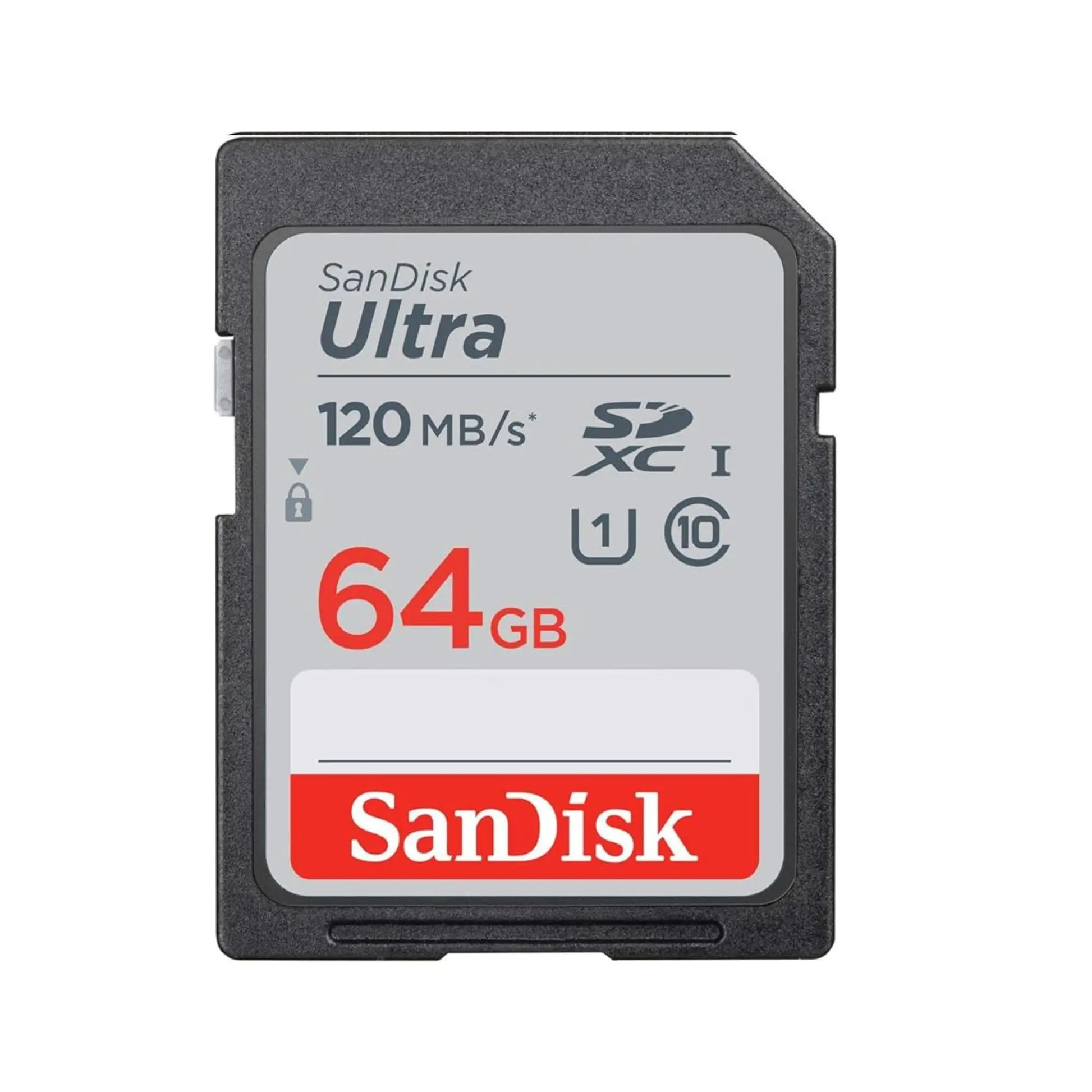 SanDisk Ultra SDXC UHS-I Memory Card 64GB with up to 140MB/s read speed for Full HD video.