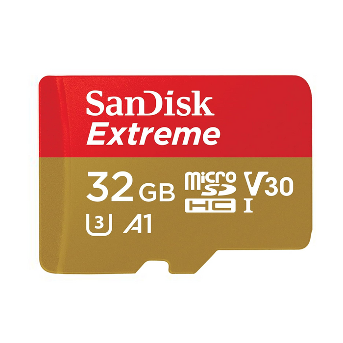 SanDisk Extreme microSDXC UHS-I Memory Card with SD Adapter – U3, A2, C10, 4K UHD