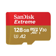 SanDisk Extreme microSDXC UHS-I Memory Card with SD Adapter – U3, A2, C10, 4K UHD