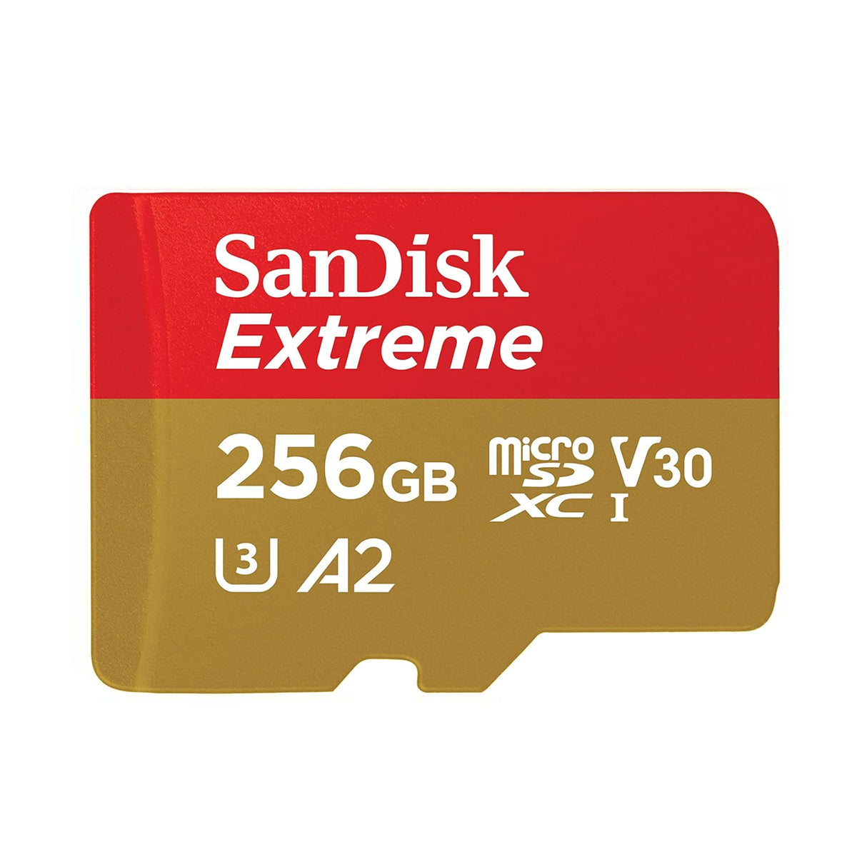 Extreme 256GB microSDXC – front view of the card