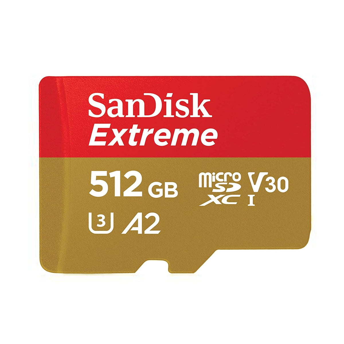 Extreme 512GB microSDXC – front view of the card