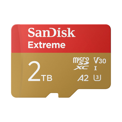 Extreme 2TB microSDXC – front view of the card