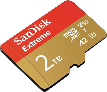 Extreme 2TB microSDXC – angled view of the card