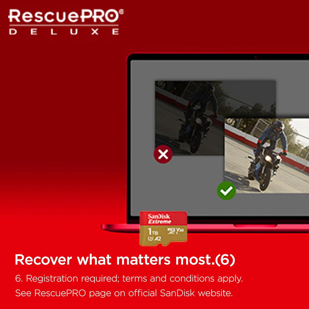 Extreme microSD card – RescuePRO Deluxe data recovery software infographic