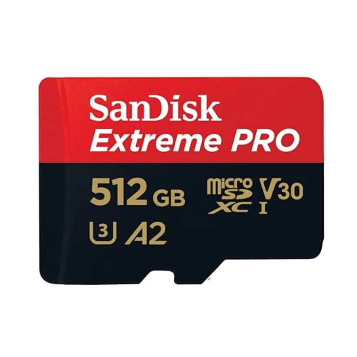 Extreme PRO 512GB microSDXC – front view of the card