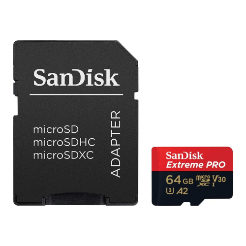 Extreme PRO 64GB microSDXC – card with SD adapter