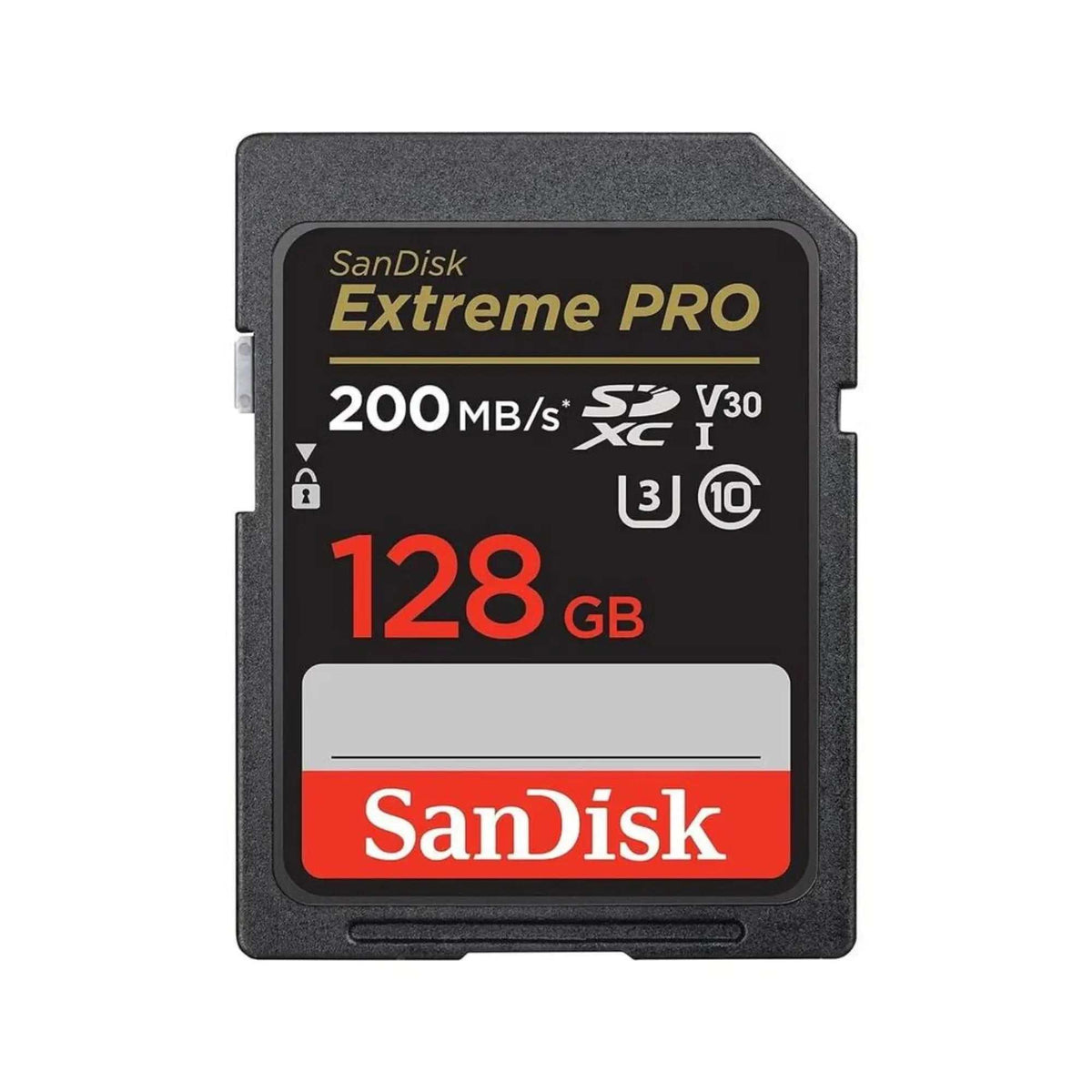 Extreme PRO 128GB SDXC – front view of the card