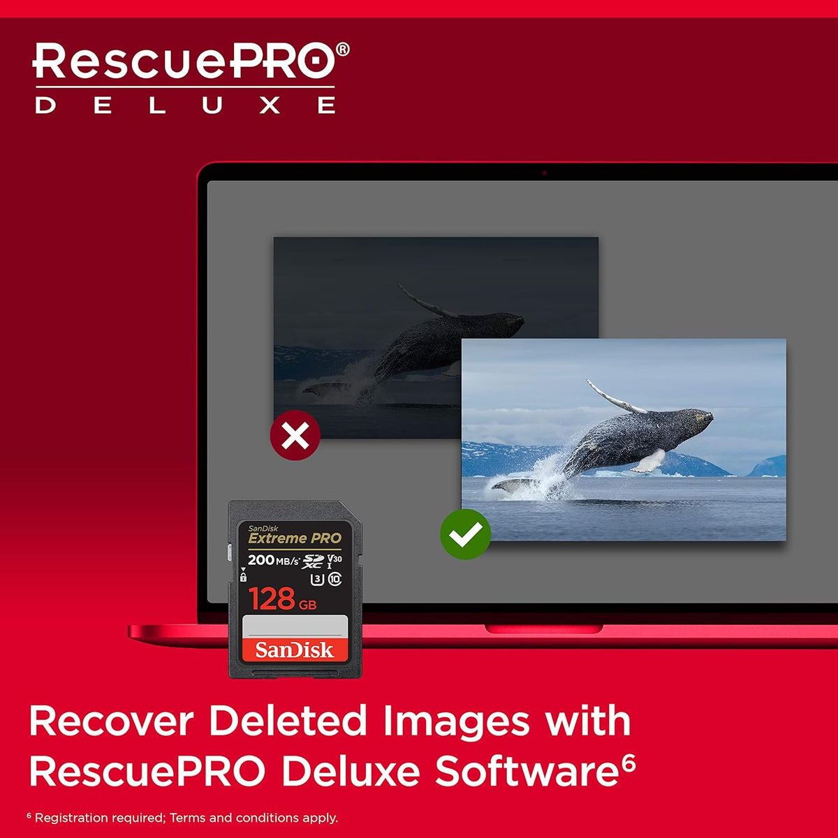 Extreme PRO SD card – RescuePRO Deluxe data recovery software infographic