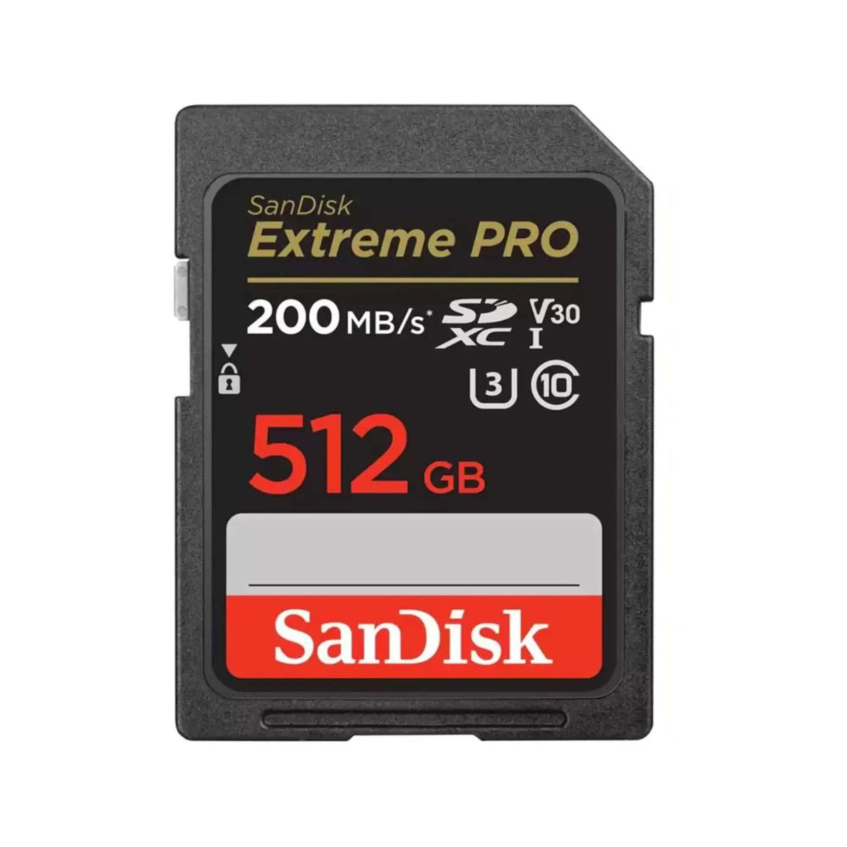 Extreme PRO 512GB SDXC – front view of the card