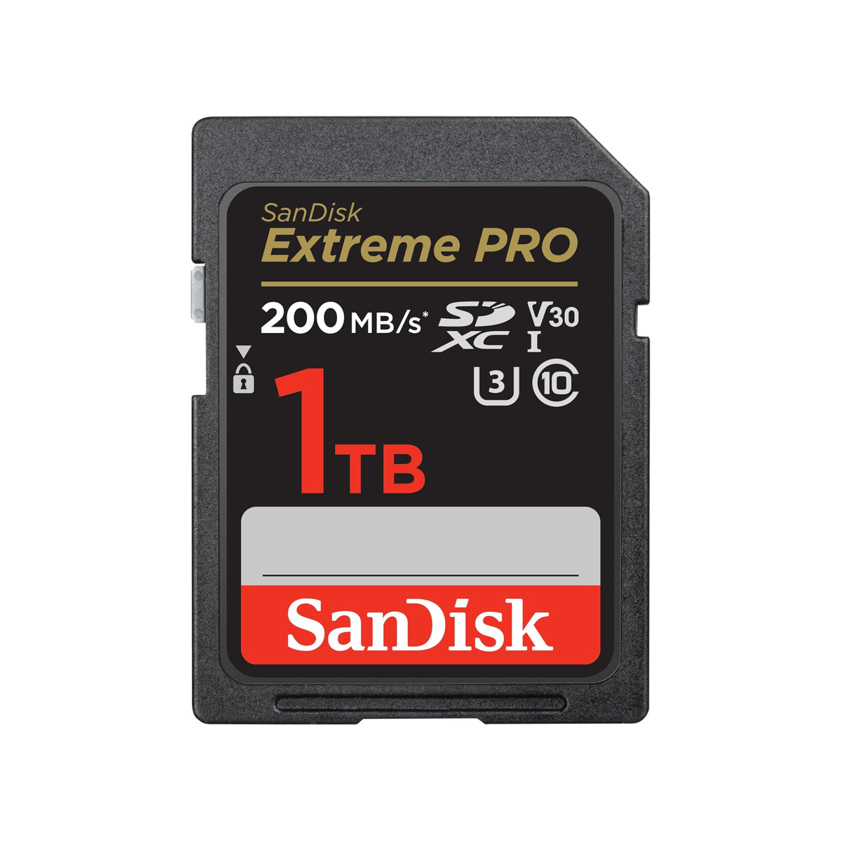 Extreme PRO 1TB SDXC – front view of the card