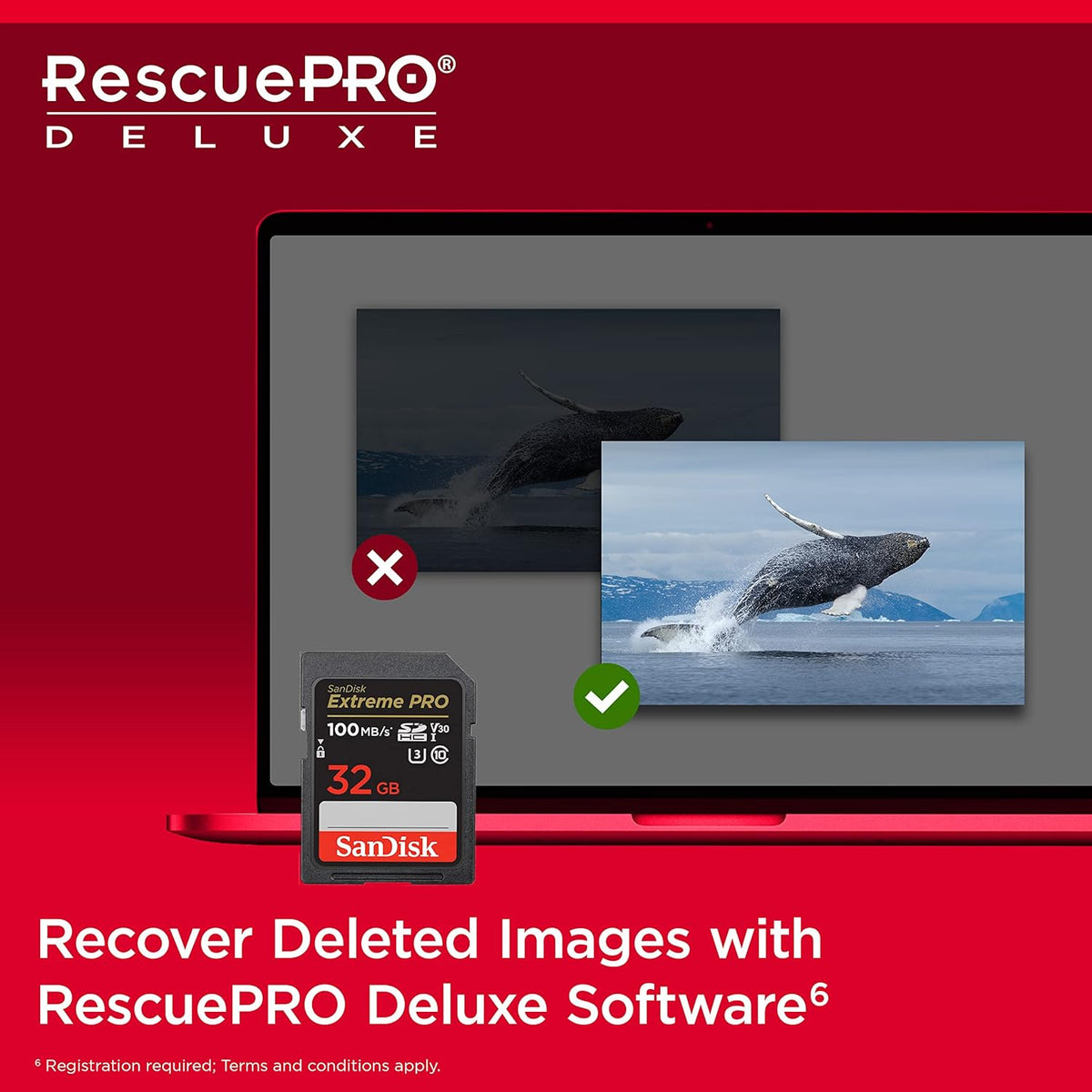 Extreme PRO SD card – RescuePRO Deluxe data recovery software infographic
