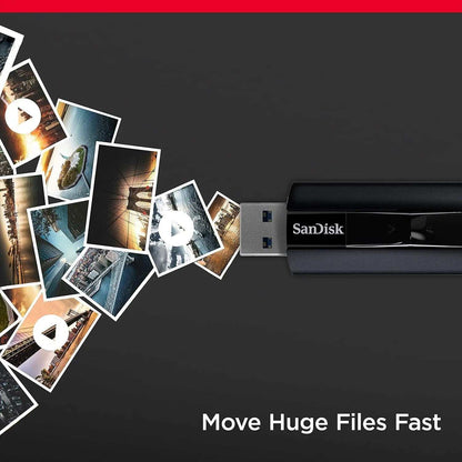 Extreme PRO USB 3.2 solid state flash drive – photos flowing into the flash drive, move huge files fast