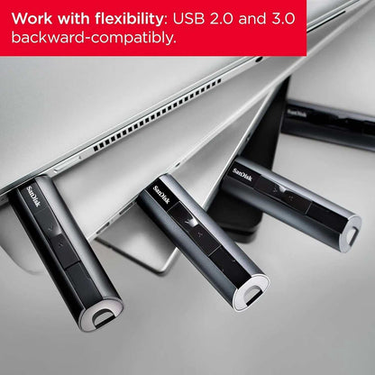 Extreme PRO USB 3.2 solid state flash drive – several flash drives showing USB 2.0 and 3.0 compatibility