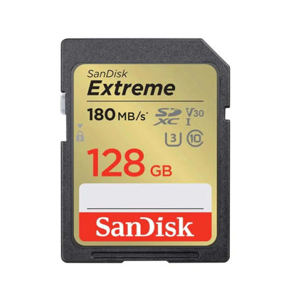Extreme 128GB SDXC – front view of the card