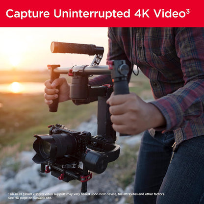 Extreme SD card – videographer filming uninterrupted 4K video on a gimbal