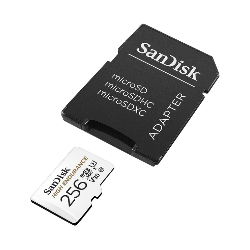 High Endurance 256GB microSDXC – card with SD adapter