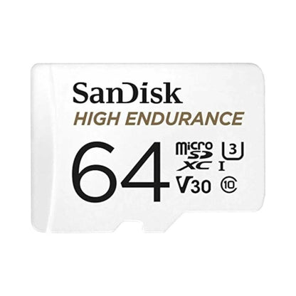 High Endurance 64GB microSDXC – front view of the card