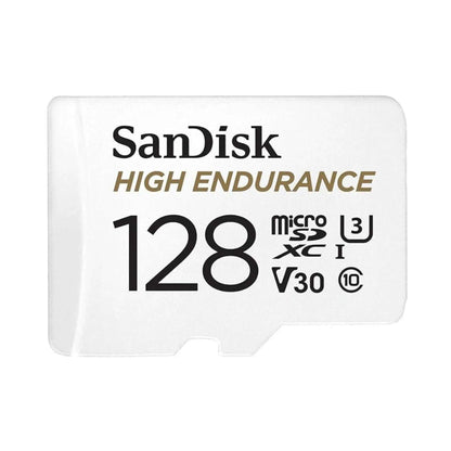 High Endurance 128GB microSDXC – front view of the card