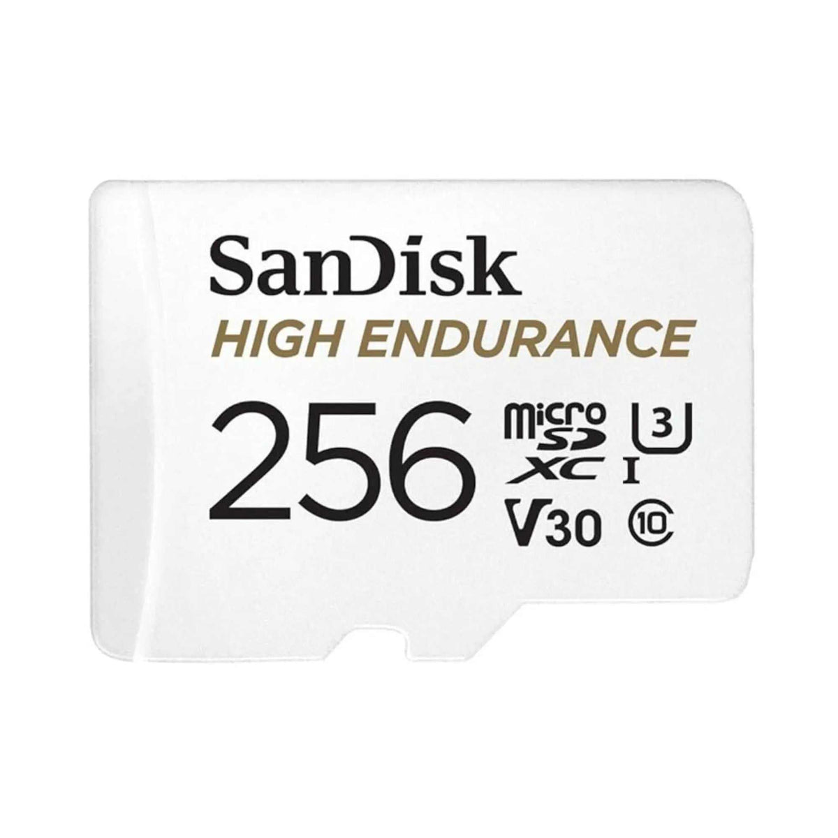 High Endurance 256GB microSDXC – front view of the card