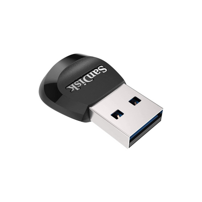 MobileMate USB 3.0 microSD card reader – angled view of the card reader