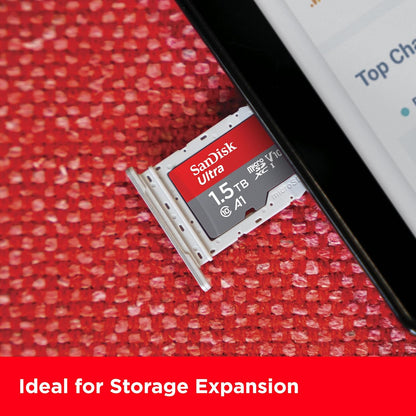 Ultra 1.5TB microSDXC – card in a smartphone SIM tray for storage expansion